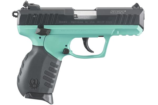 Ruger SR22 22 LR Turquoise Cerakote