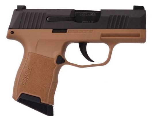 SIG SAUER P365 9MM FDE FRAME W/HOLSTER & THREE MAGS
