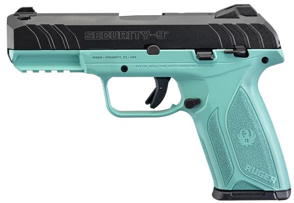 RUGER SECURITY 9 TURQUISE FRAME 9MM