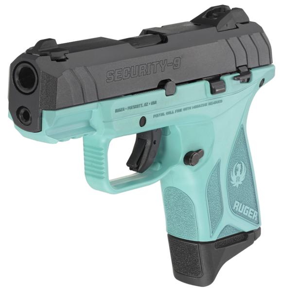 RUGER SECURITY 9 COMPACT TURQUOISE FRAME 9MM