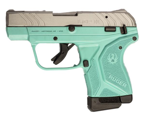 Ruger LCP II Lite Rack 22lr Turquoise Frame Silver Slide