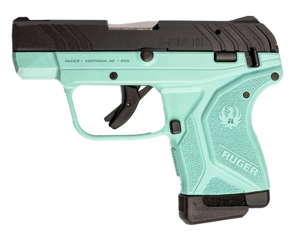Ruger LCP II Lite Rack 22lr Turquoise Frame Black Slide