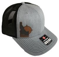  208 Gun Shop Hat Trucker Heather Gray W/Leather Logo Patch