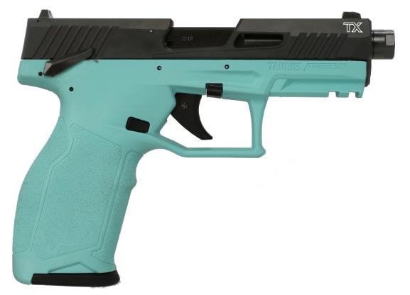 TAURUS TX22 GEN 2 22LR CYAN FRAME THREADED